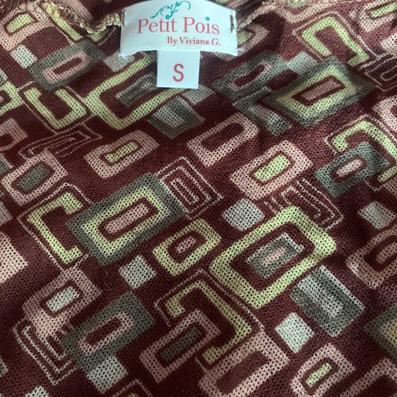 NWT Fun & Sexy Form Fitting Geometric Mesh Top - S - Picture 3 of 3